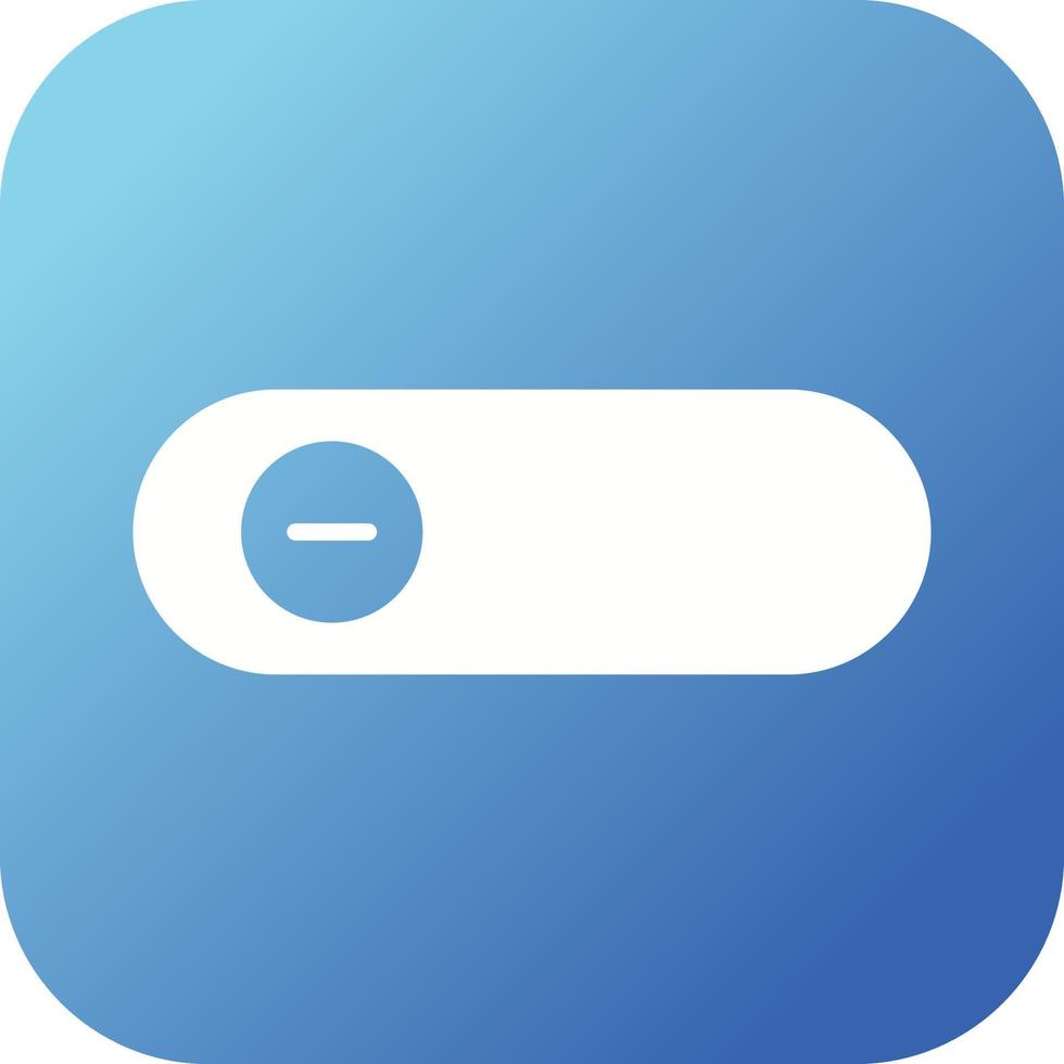 Beautiful Slide Button Glyph Vector Icon