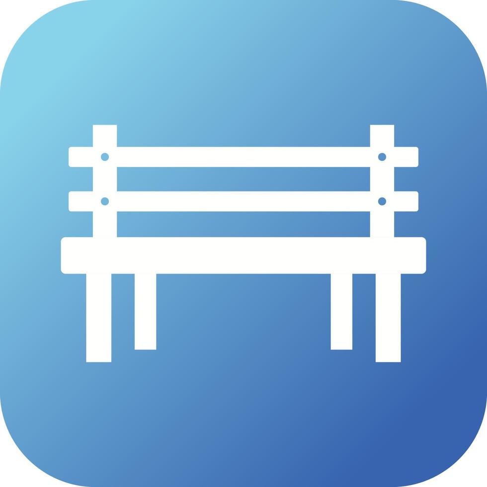 Beautiful Bench Glyph Vector Icon