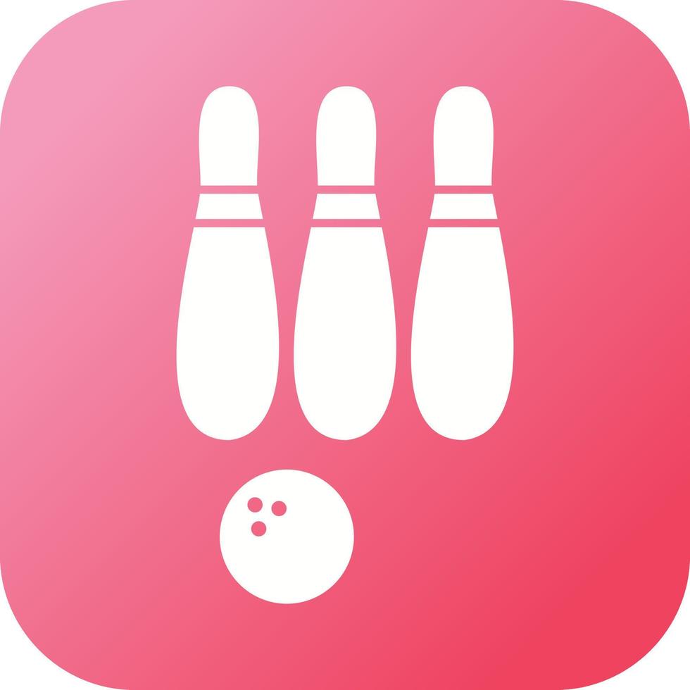 Beautiful Bowling Glyph Vector Icon