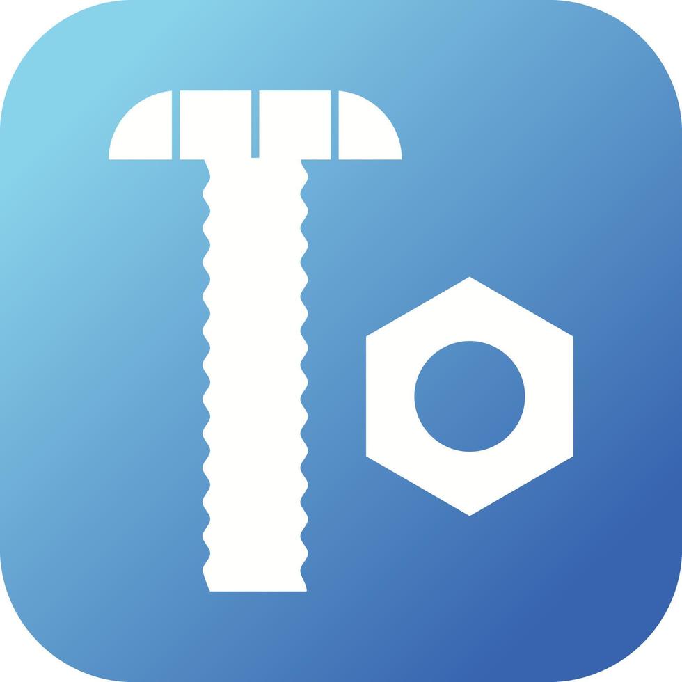 Beautiful Nut and bolt Glyph Vector Icon