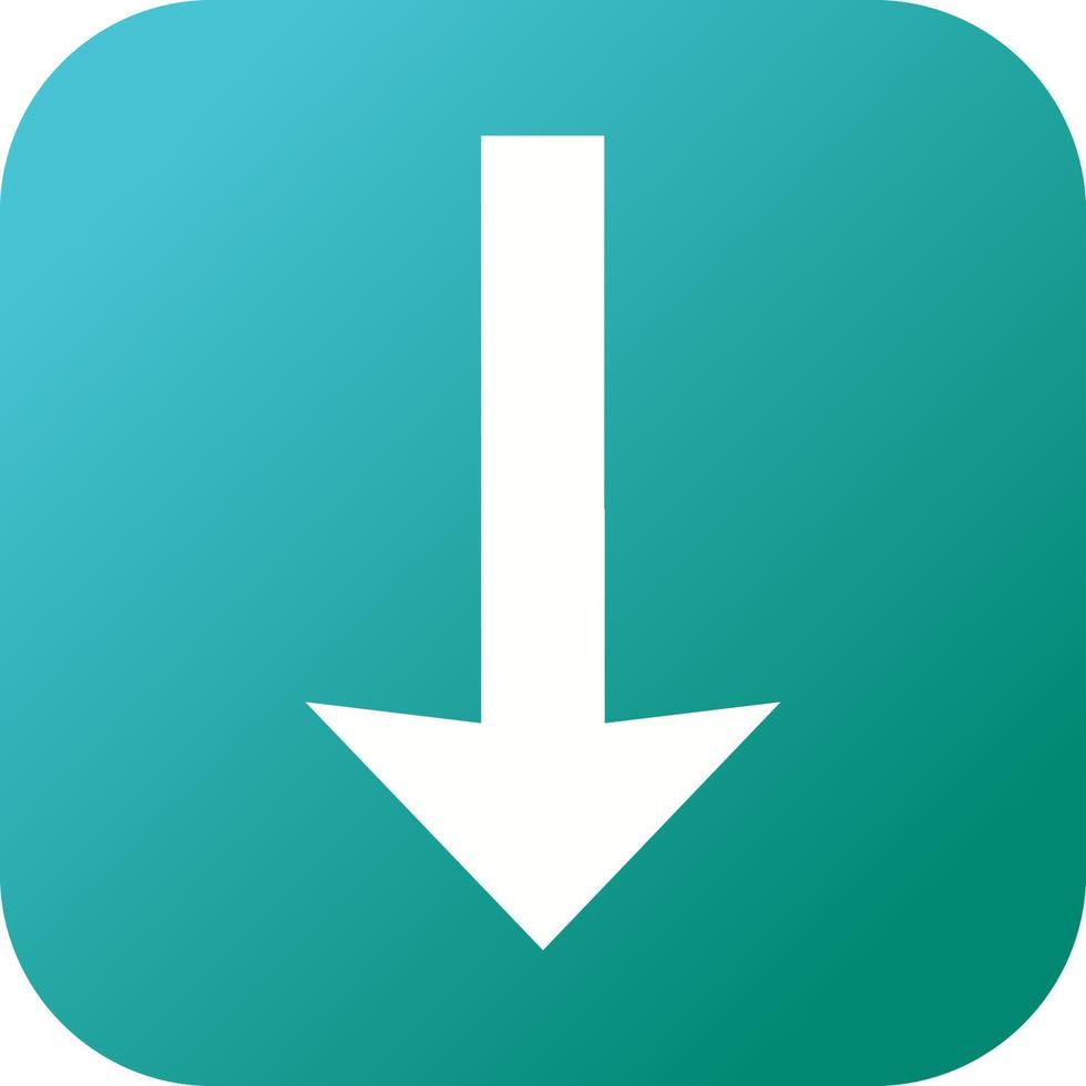 Beautiful Down Glyph Vector Icon