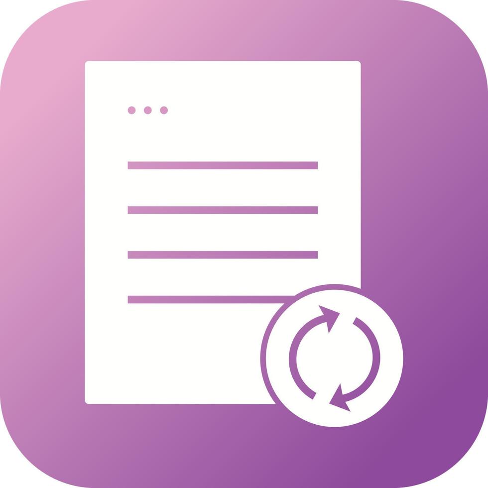 Beautiful Sync Data Glyph Vector Icon
