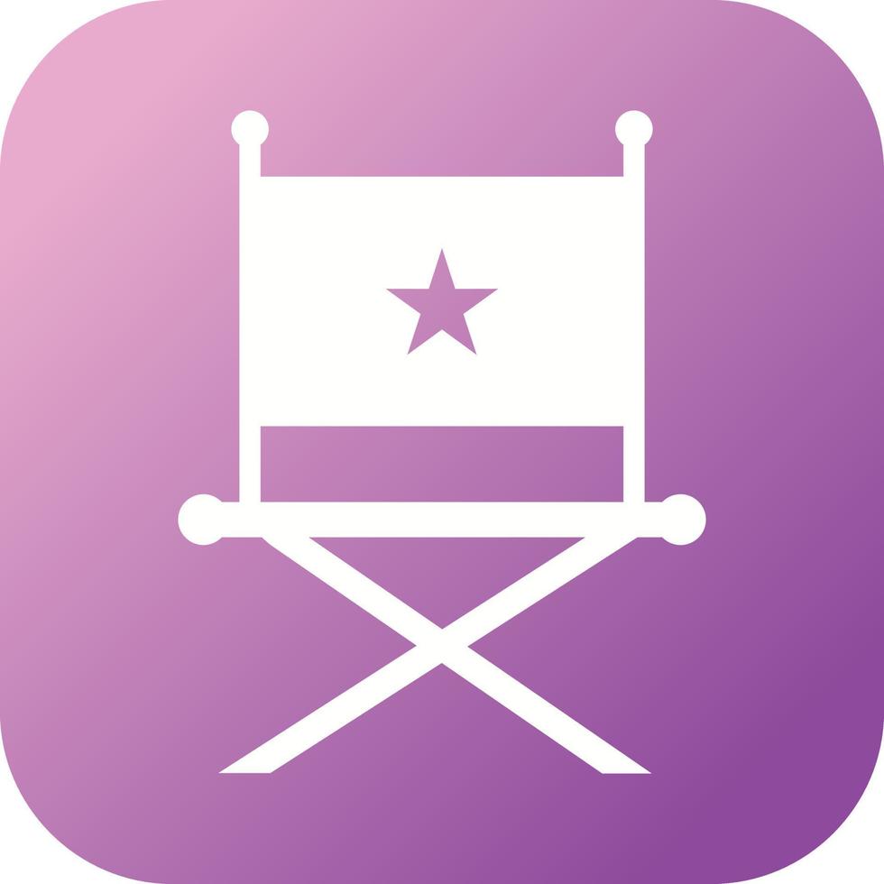 Beautiful Director Chair Glyph Vector Icon