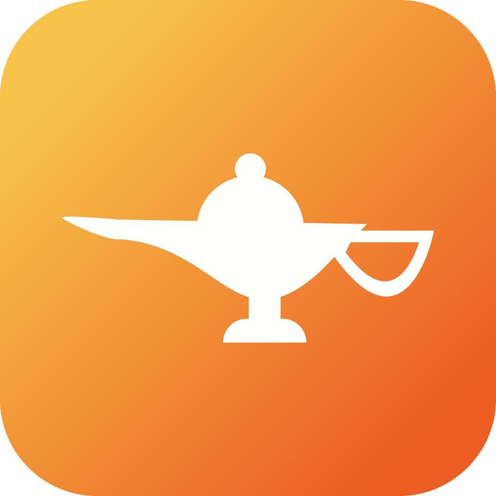 Beautiful Magical Lamp Glyph Vector Icon