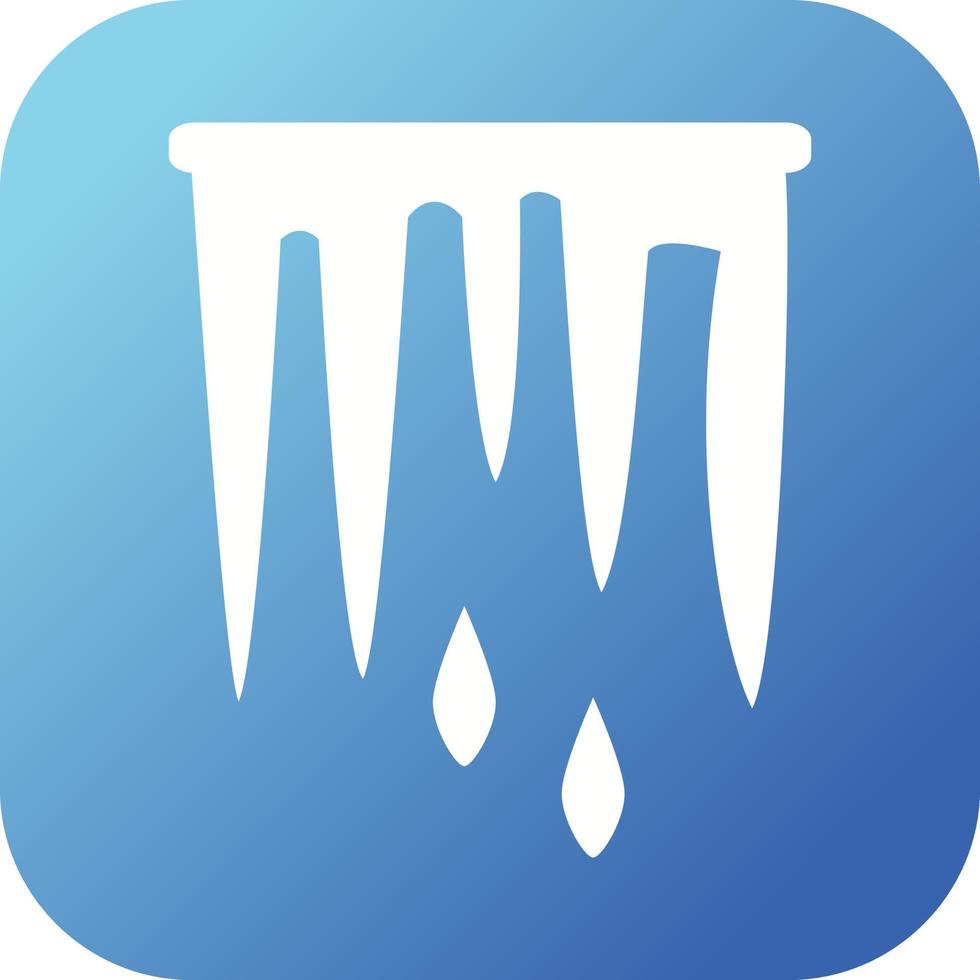 Beautiful Icicle Glyph Vector Icon