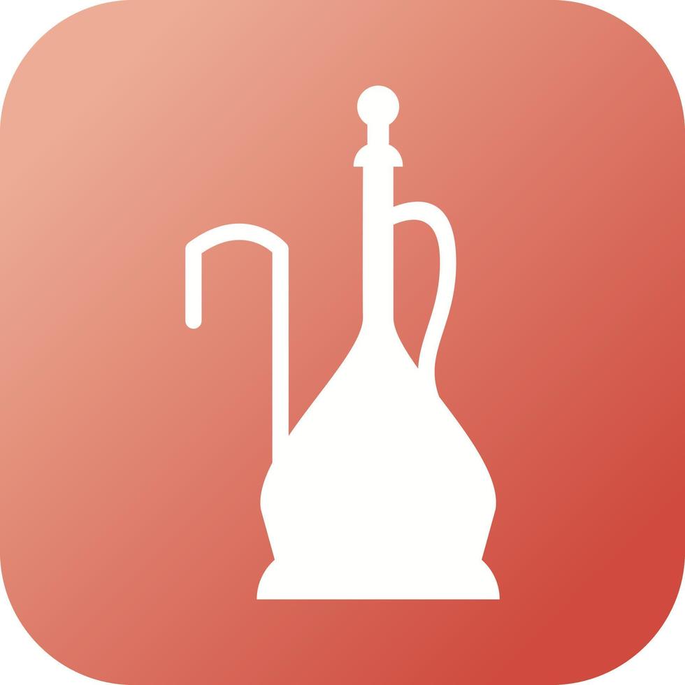 Beautiful Hookah Glyph Vector Icon