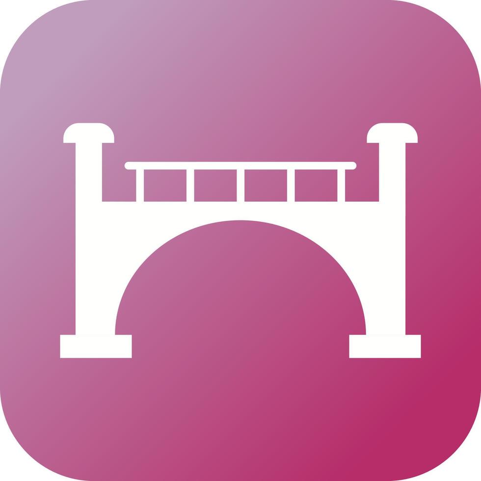 Beautiful Bridge Glyph Vector Icon