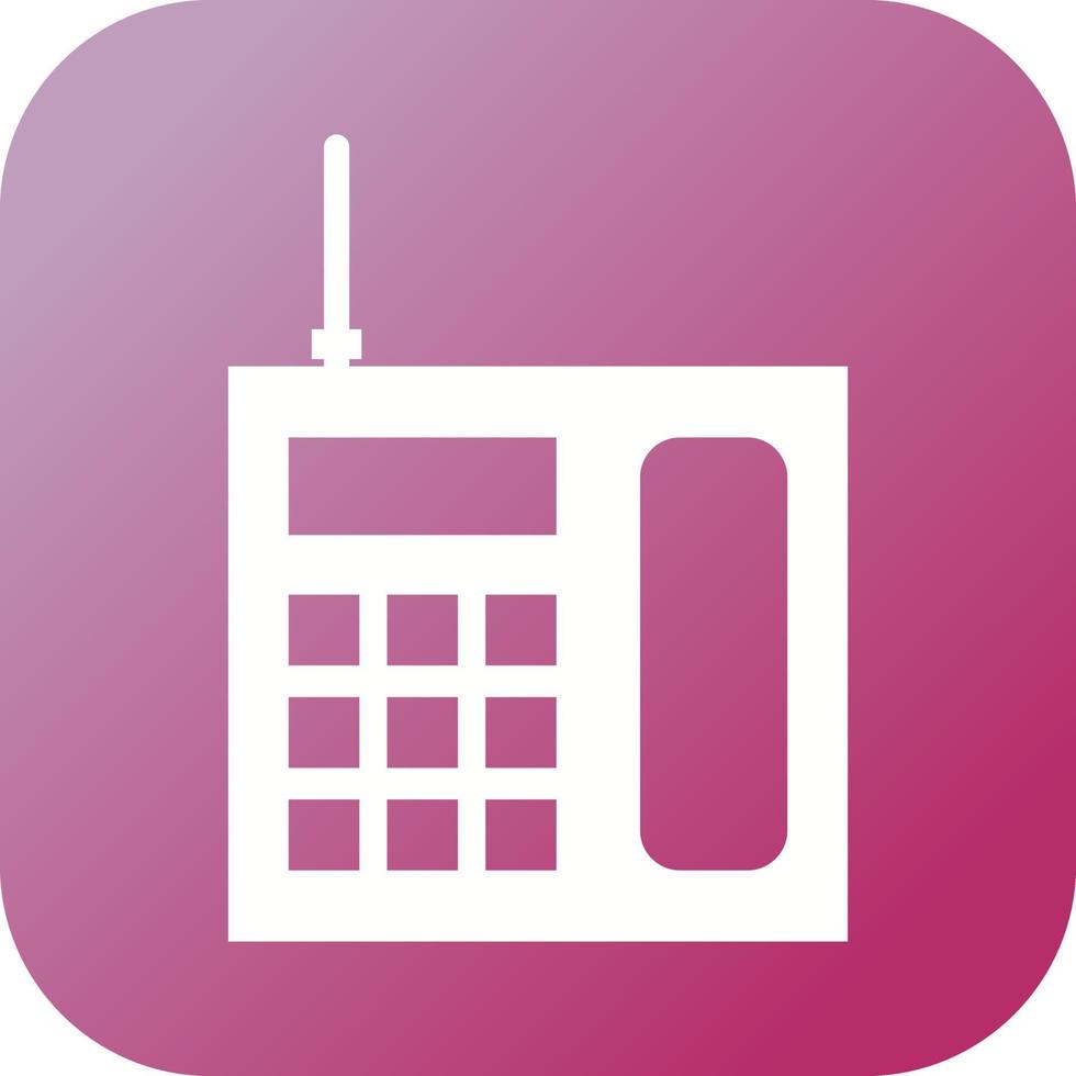 Unique Wireiess Landline Phone Vector Glyph Icon
