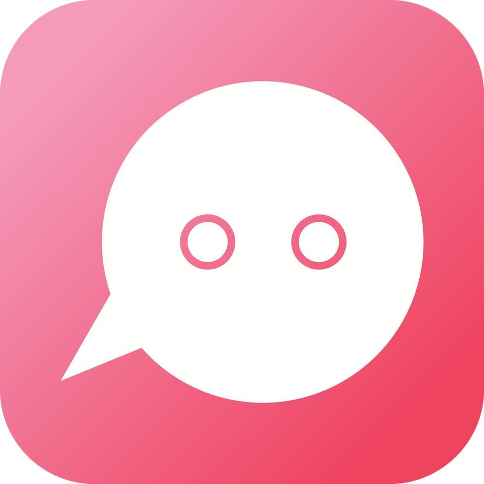 Unique Message Bubble Vector Glyph Icon
