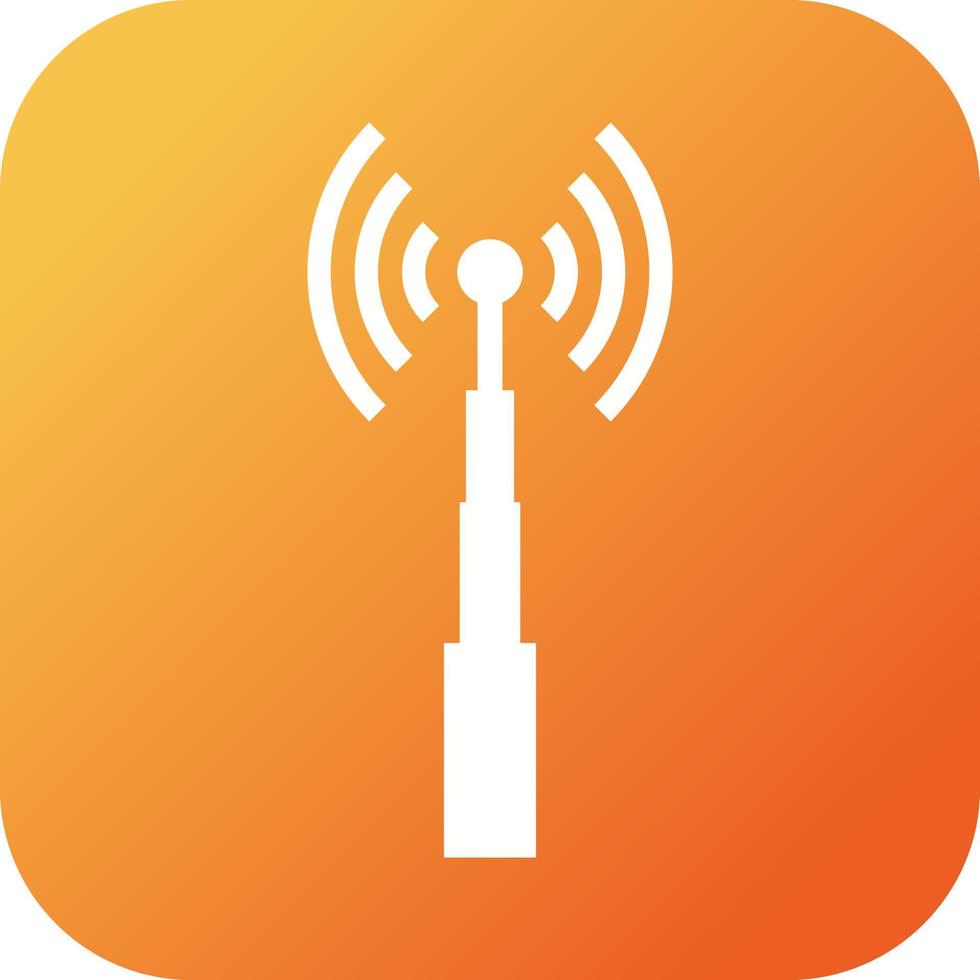 Unique Telecom Tower Vector Glyph Icon