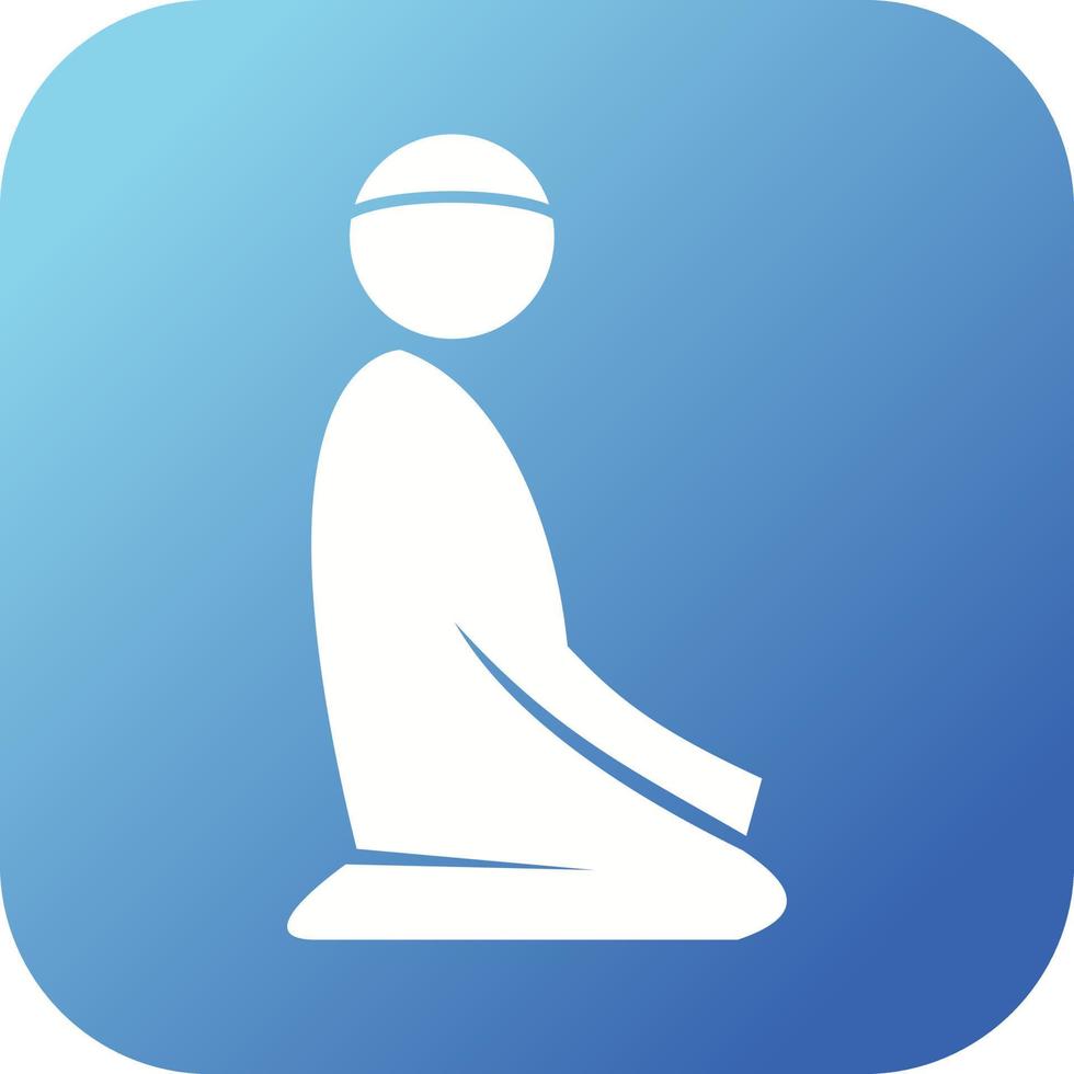 Beautiful Offering Prayer Glyph Vector Icon