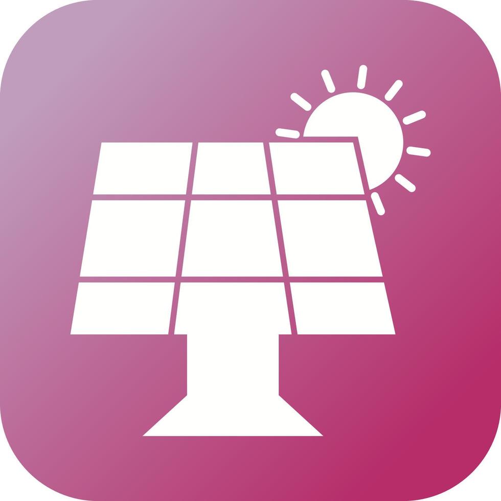 Unique Solar Panel Vector Glyph Icon