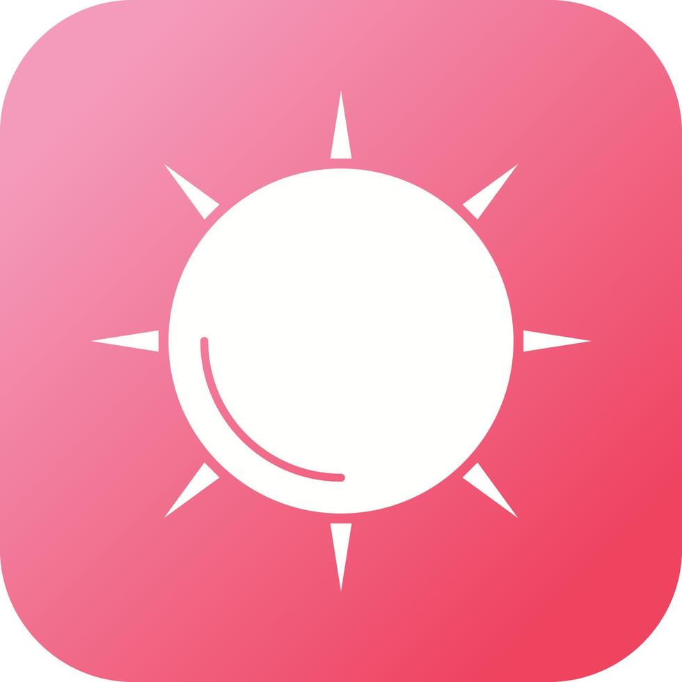 Unique Sun Vector Glyph Icon