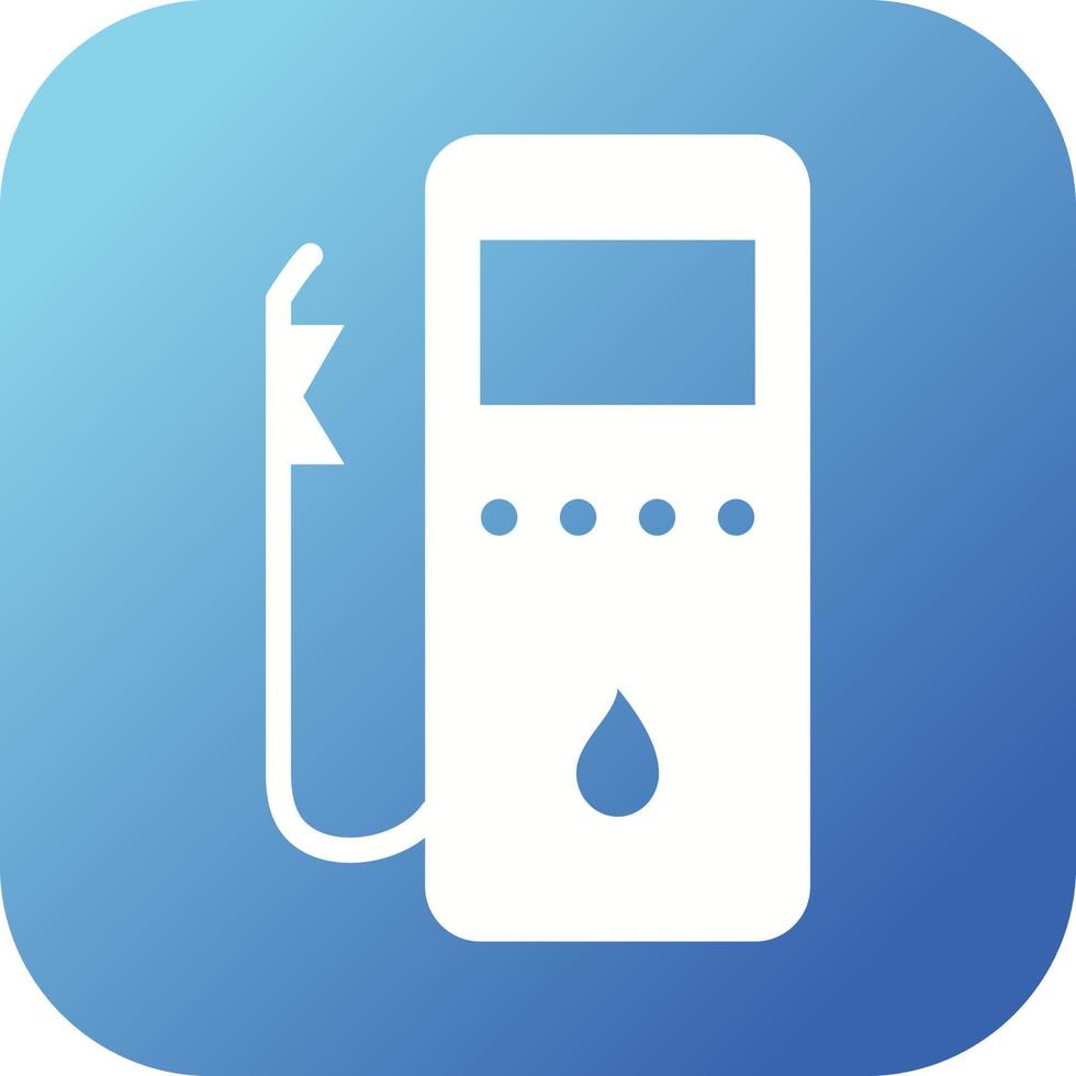 Unique Gas Station Vector Glyph Icon