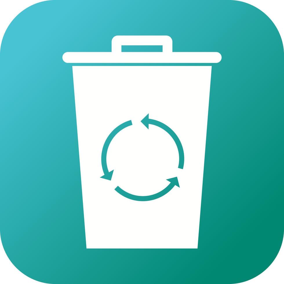 Unique Recycle Bin Vector Glyph Icon