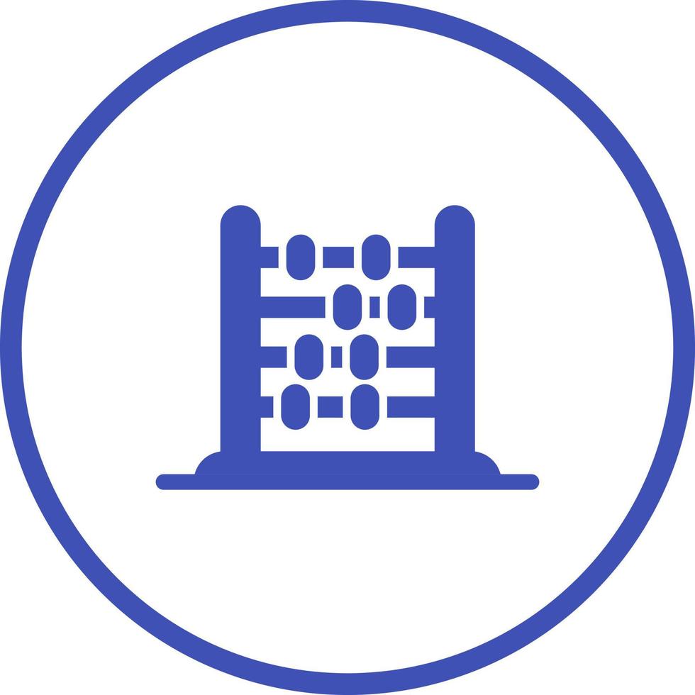 Abacus Glyph Round Circle Icon vector