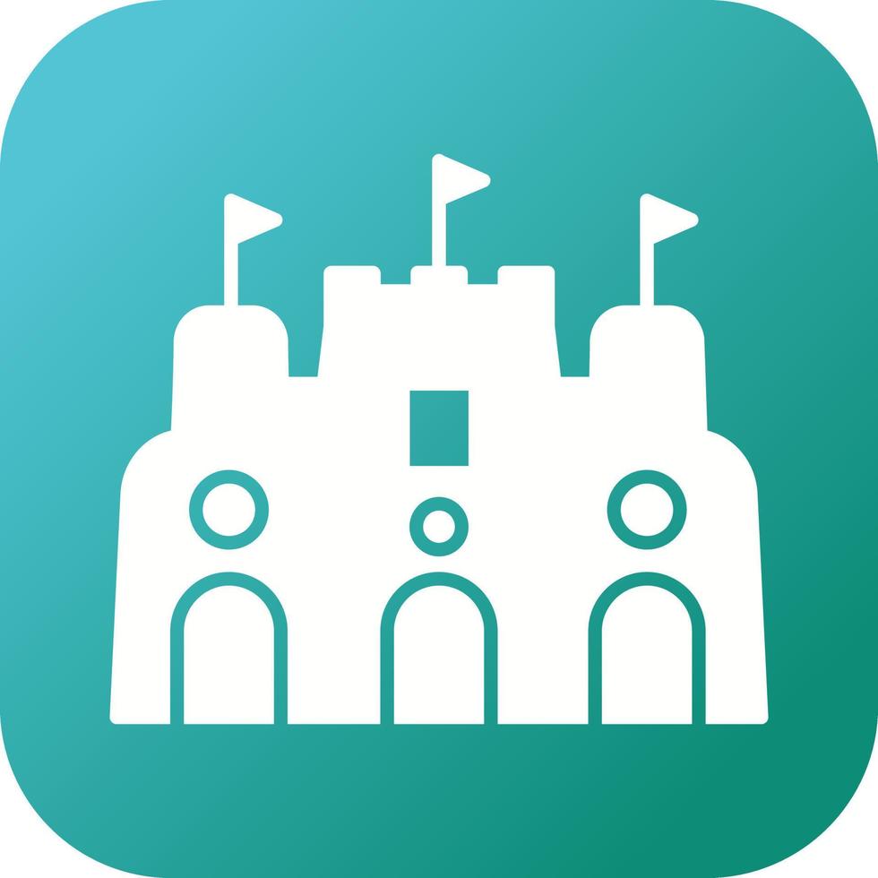 icono de vector de castillo de arena