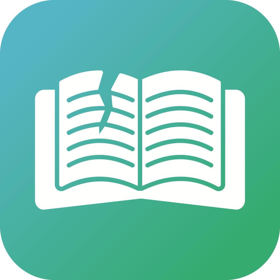 Teared Book Vector Icon