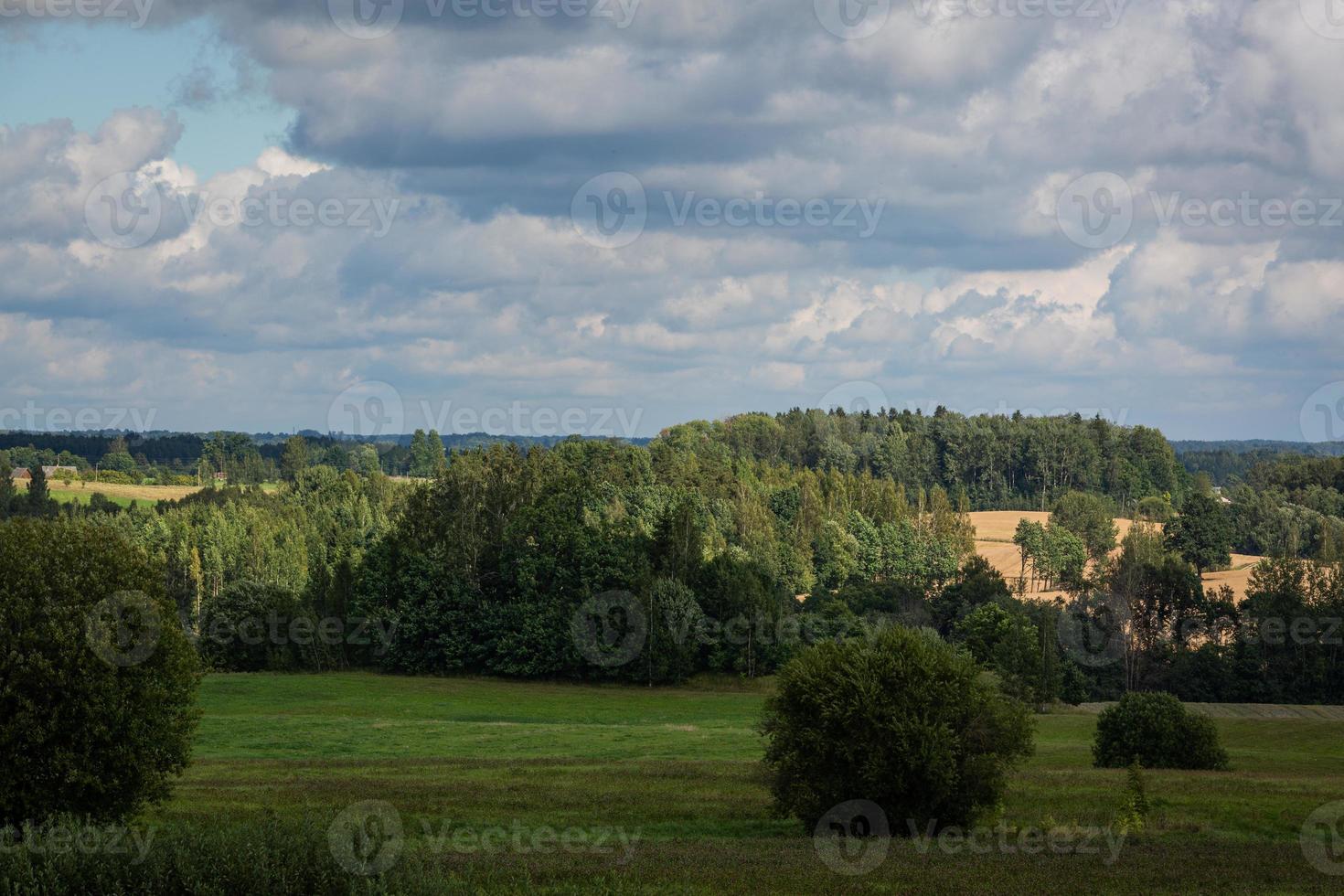 Latvian summer landscapes with clouds photo