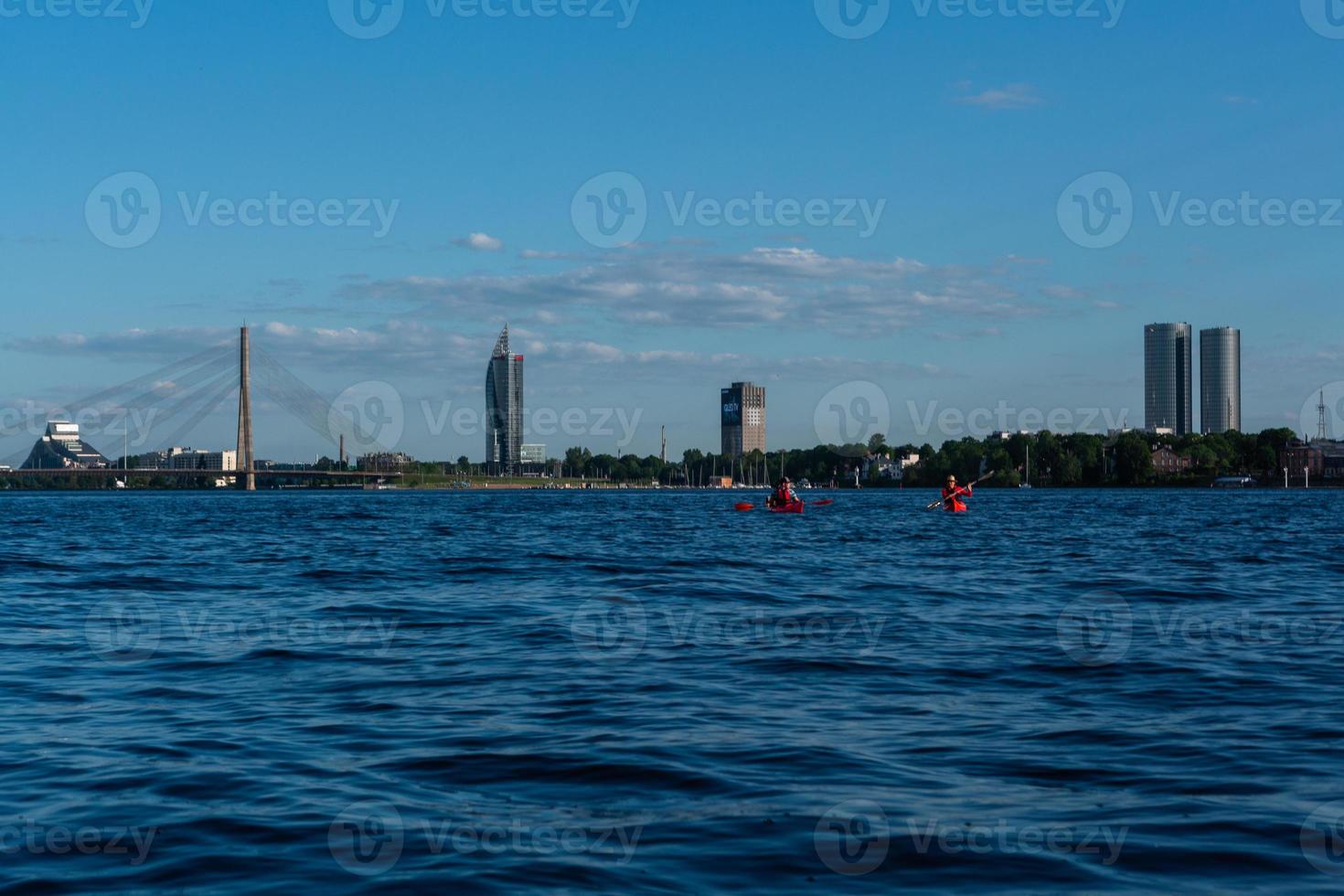 Views of the surroundings of Riga from Daugava photo