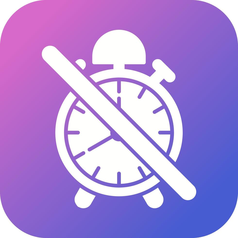 sin icono de vector de alarma