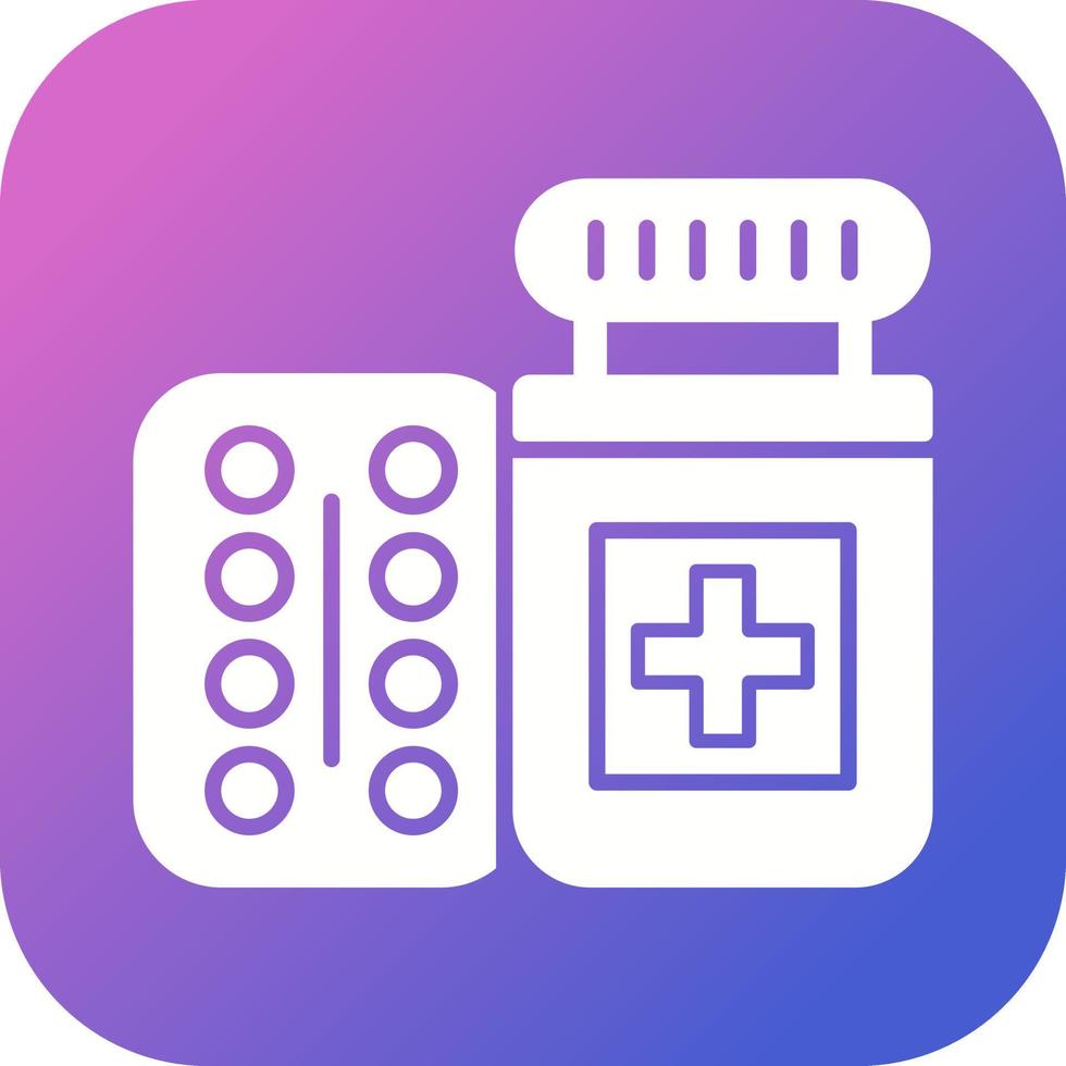 Pills Bottle Vector Icon