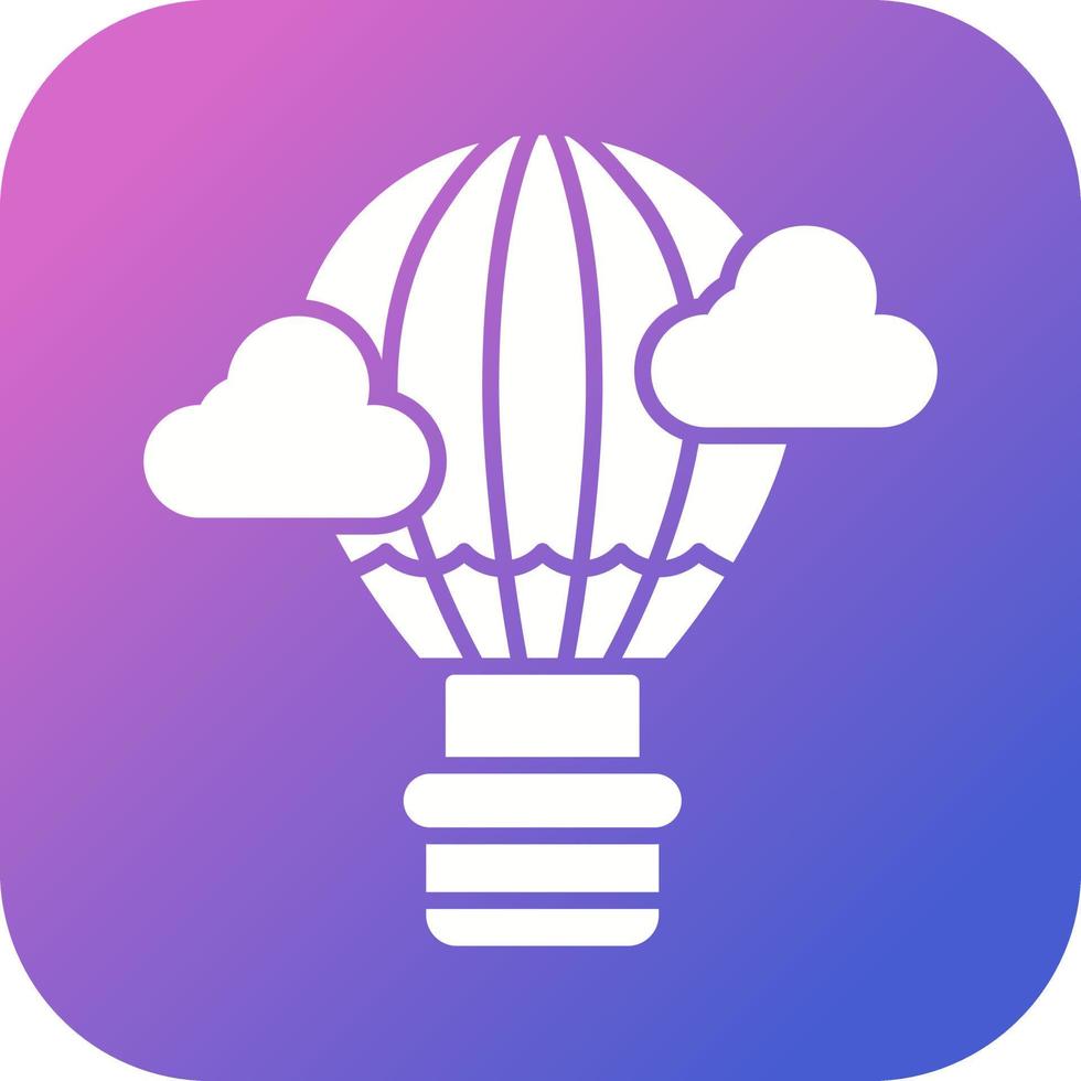 icono de vector de globo de aire caliente