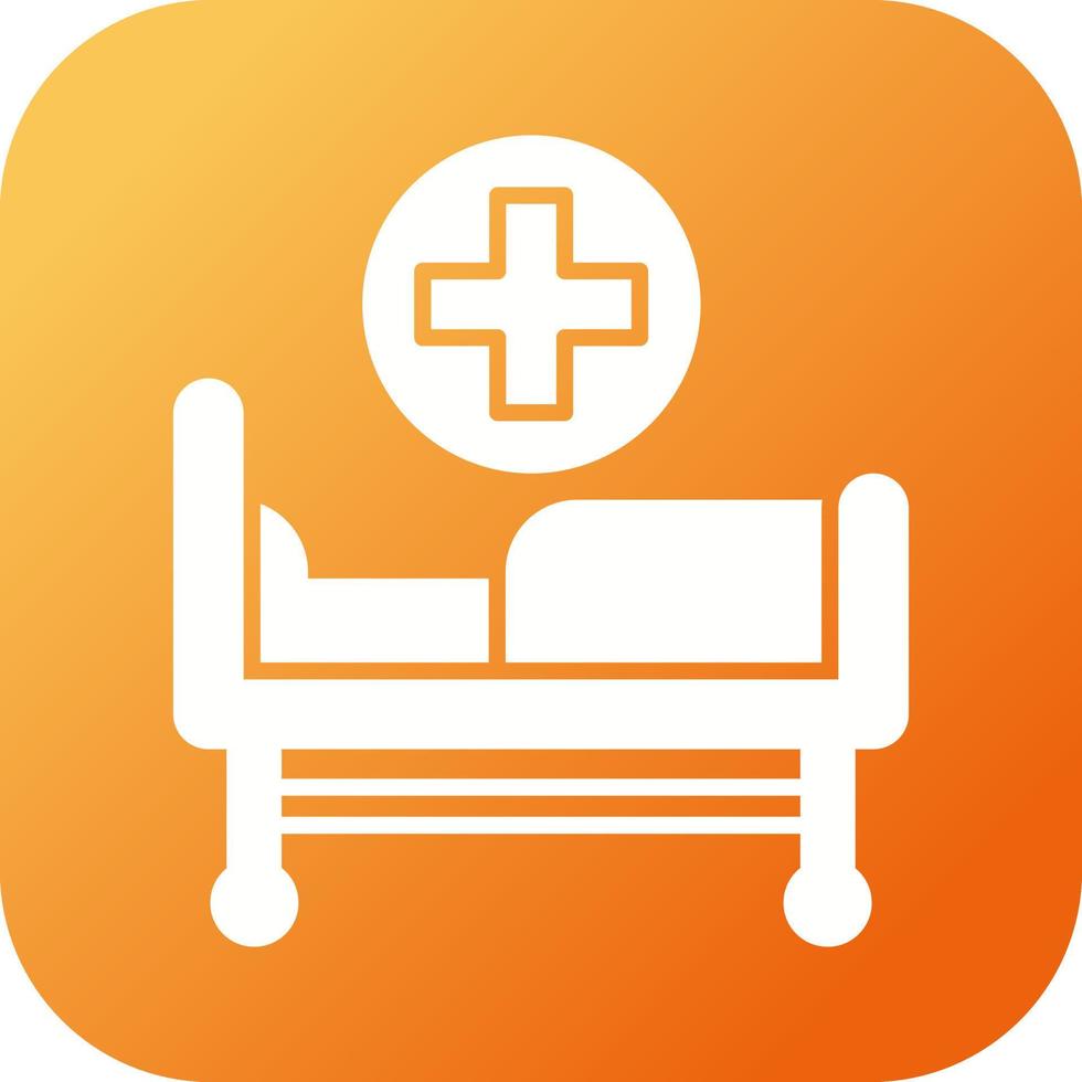 icono de vector de cama de hospital