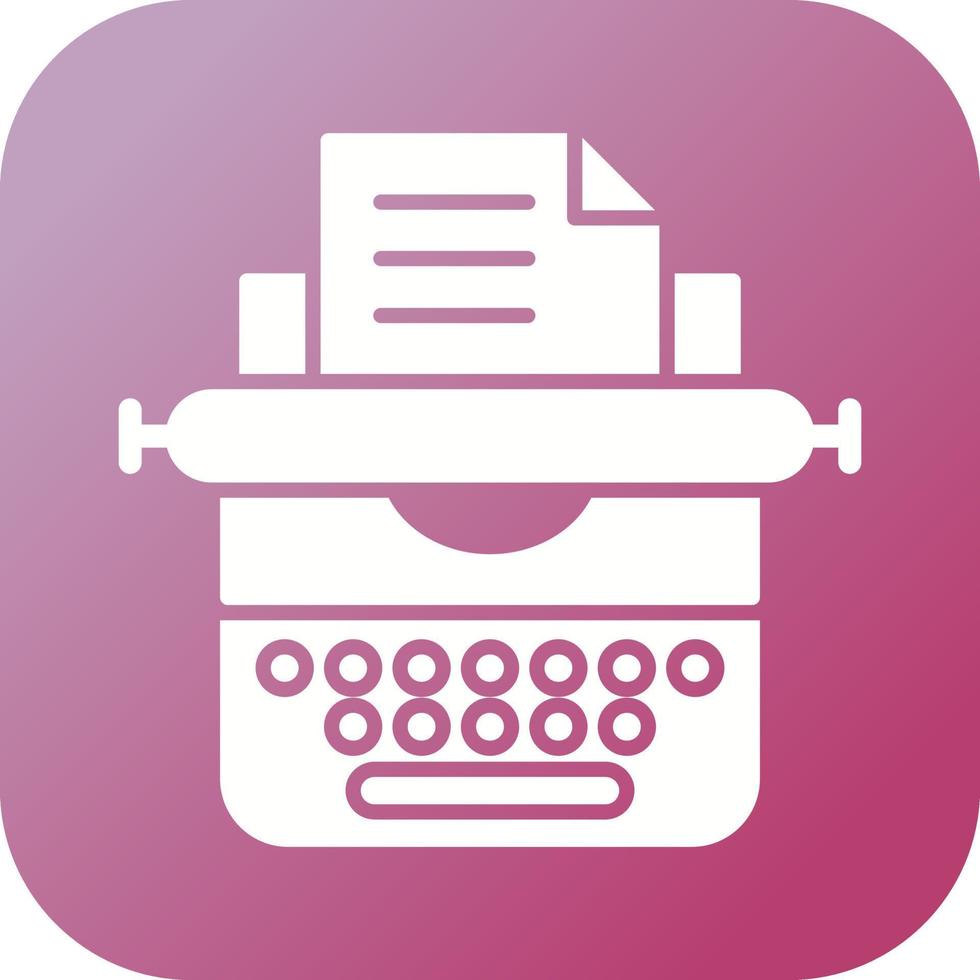 Typewriter Vector Icon