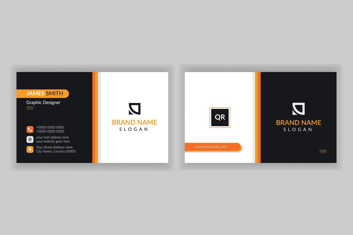 Modern business card. Visiting card for business and personal use. vector