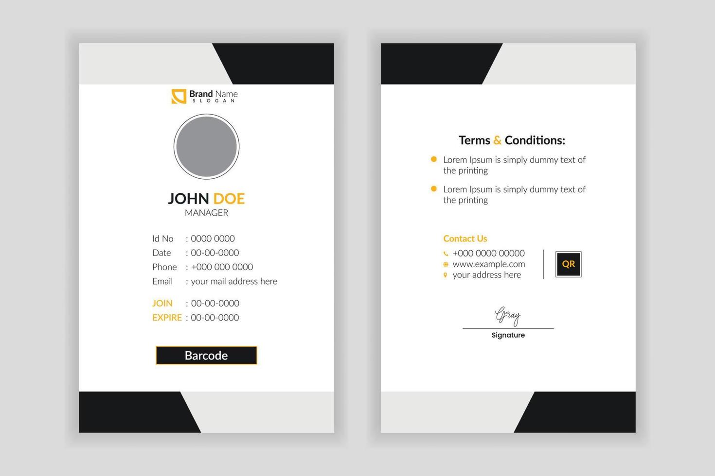 Id Card Design Template vector