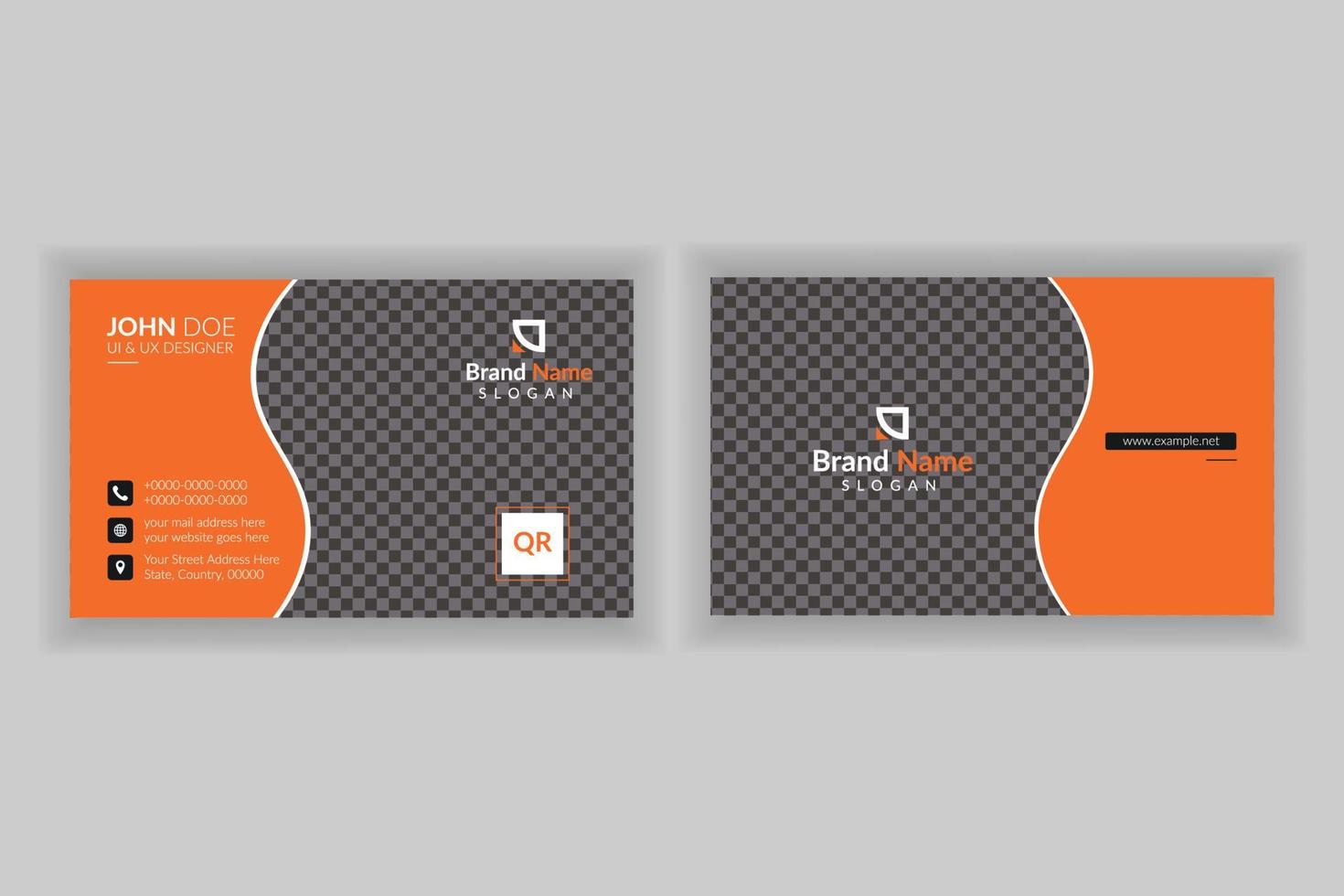 Business card design cemplate. vector