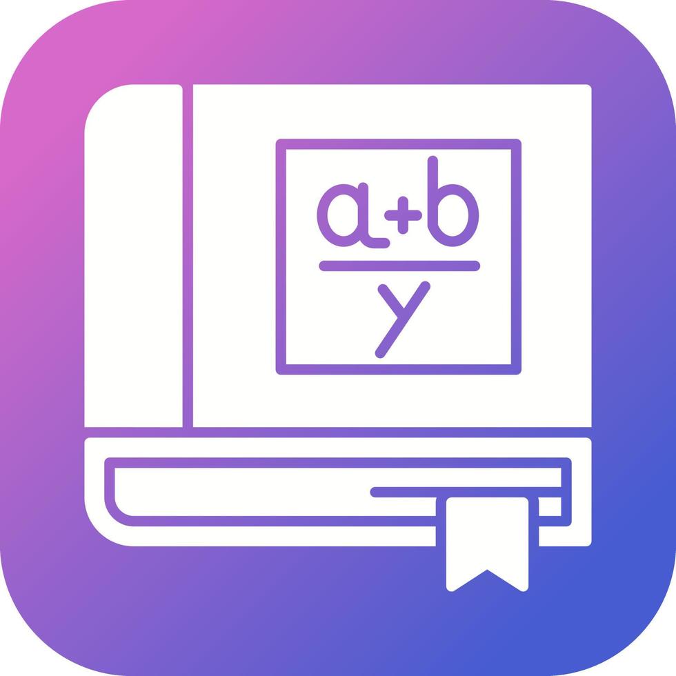 Algebra Book Vector Icon
