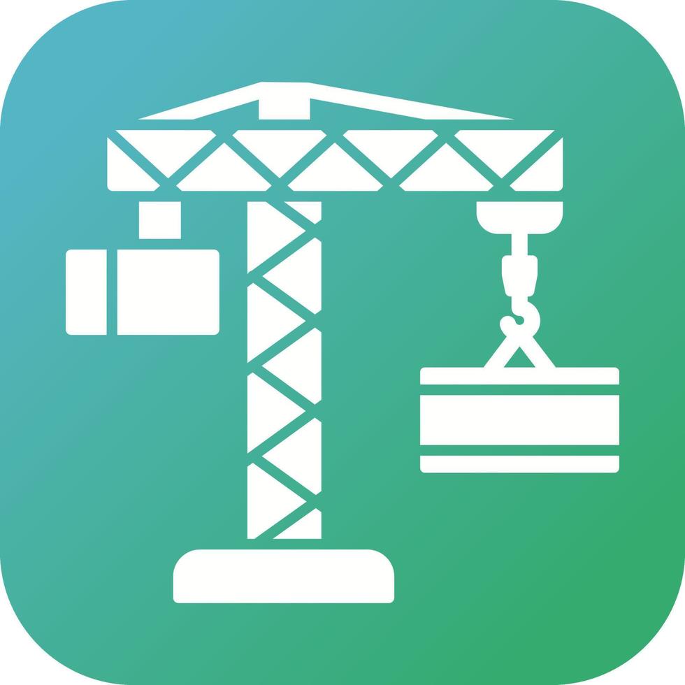 Crane Lifting Vector Icon