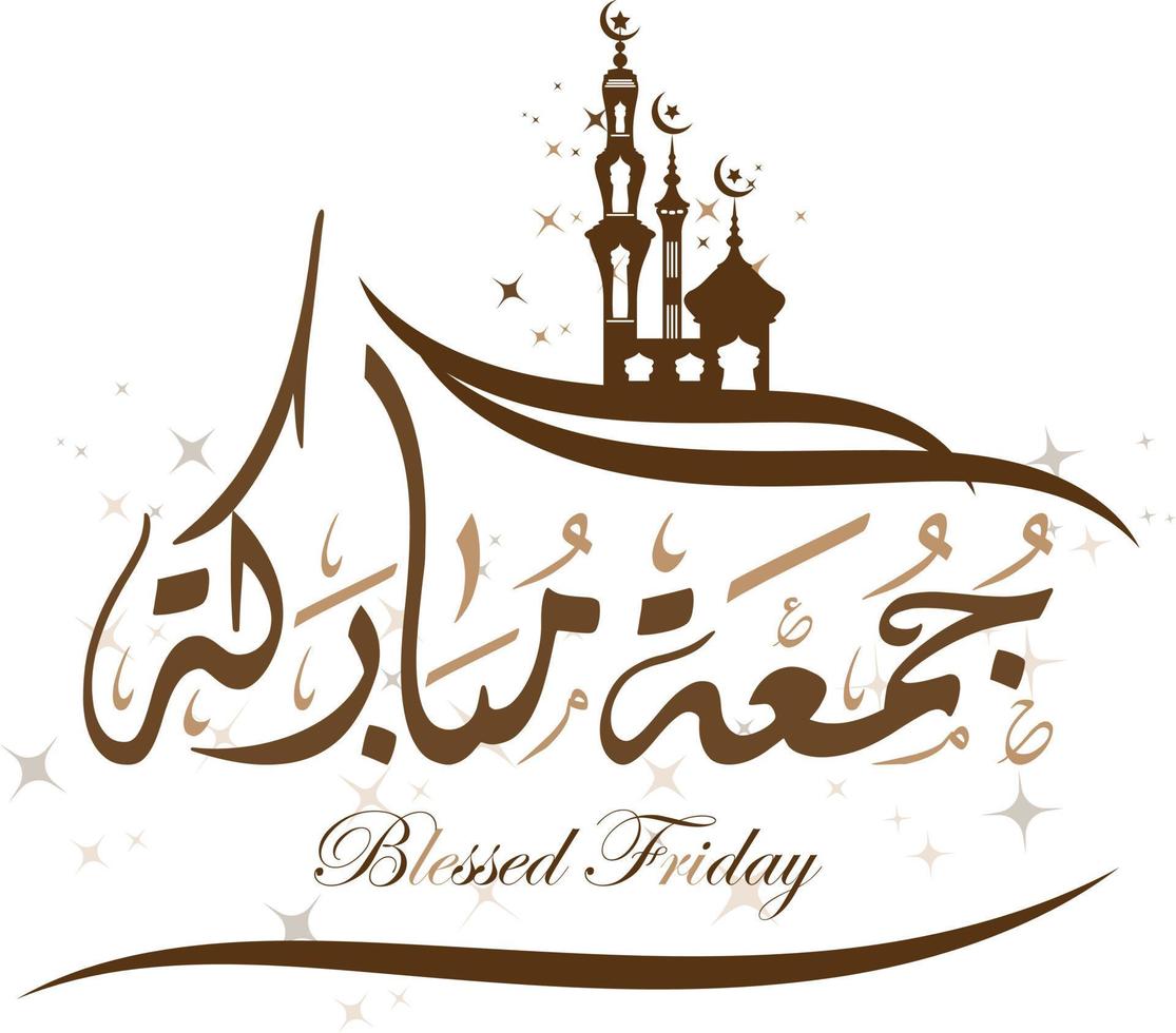 illustration blessed friday vector