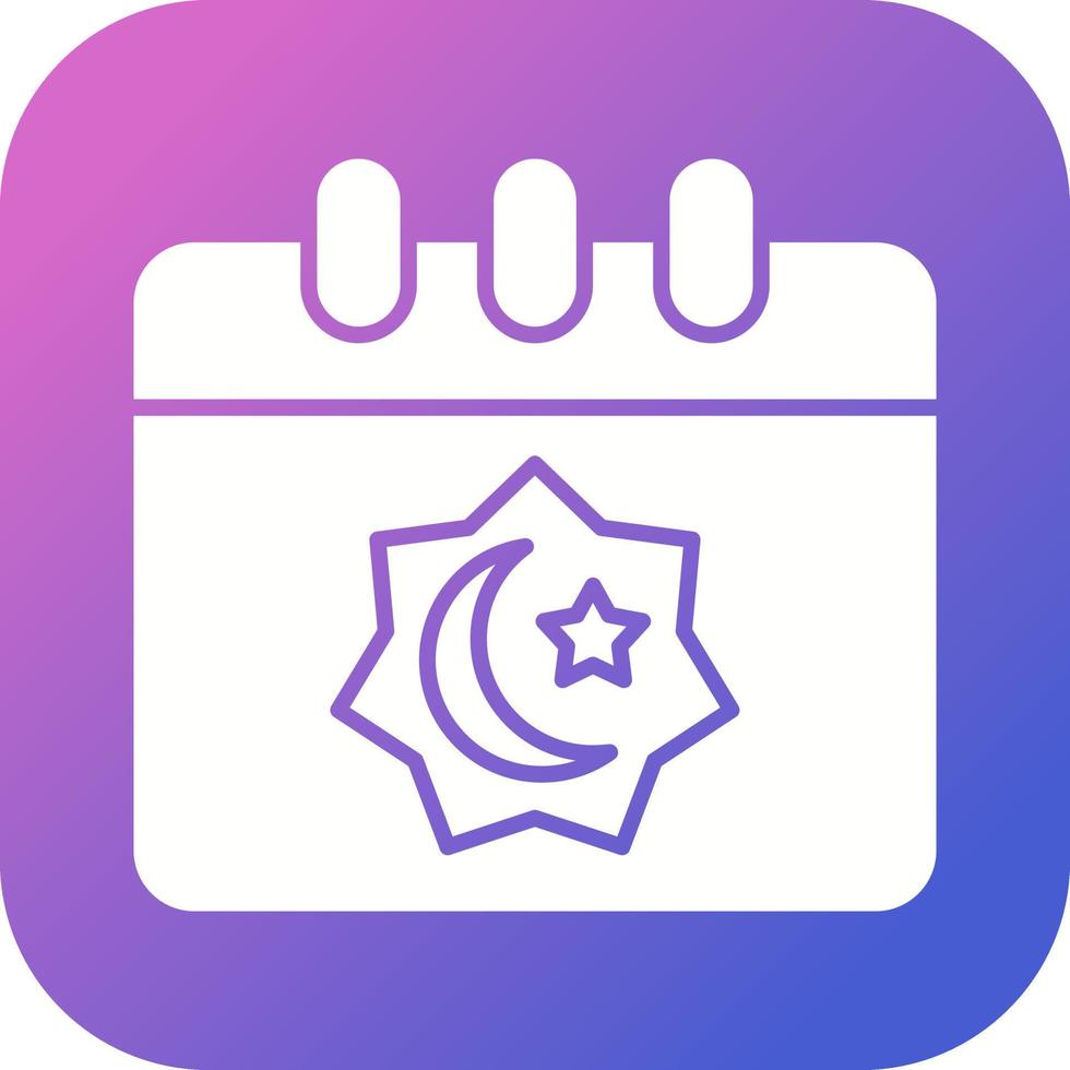 Islamic Calendar Vector Icon