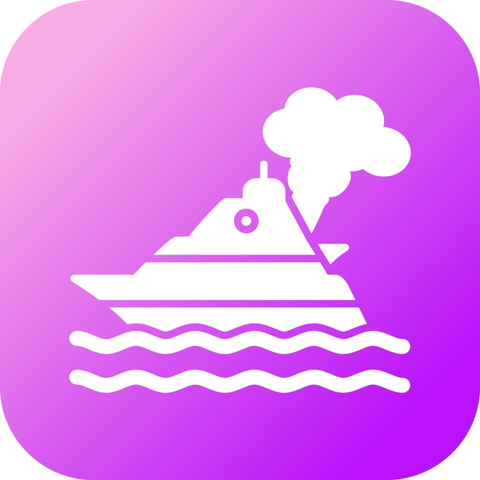 icono de vector de contaminación de barco