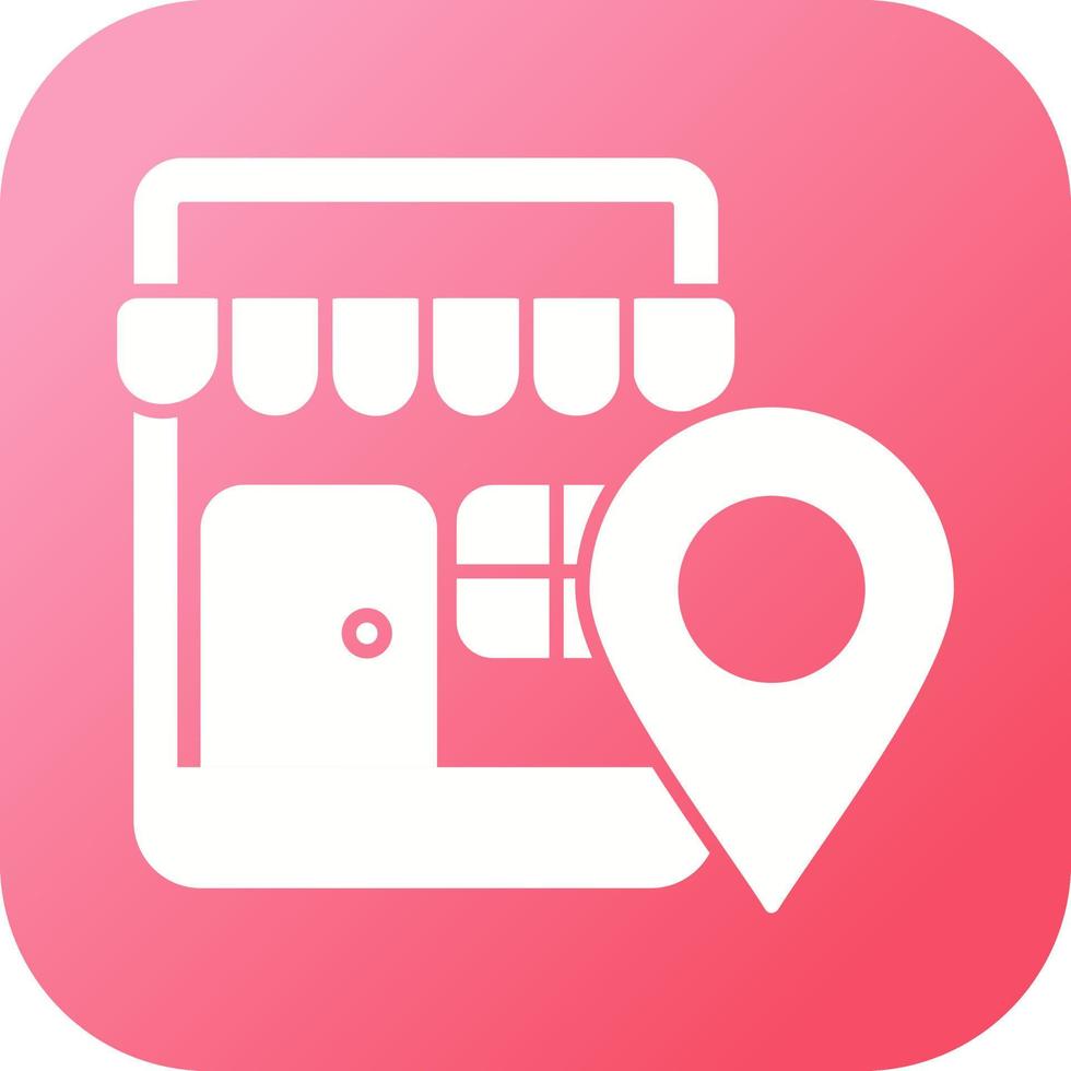 Shop Location Vector Icon