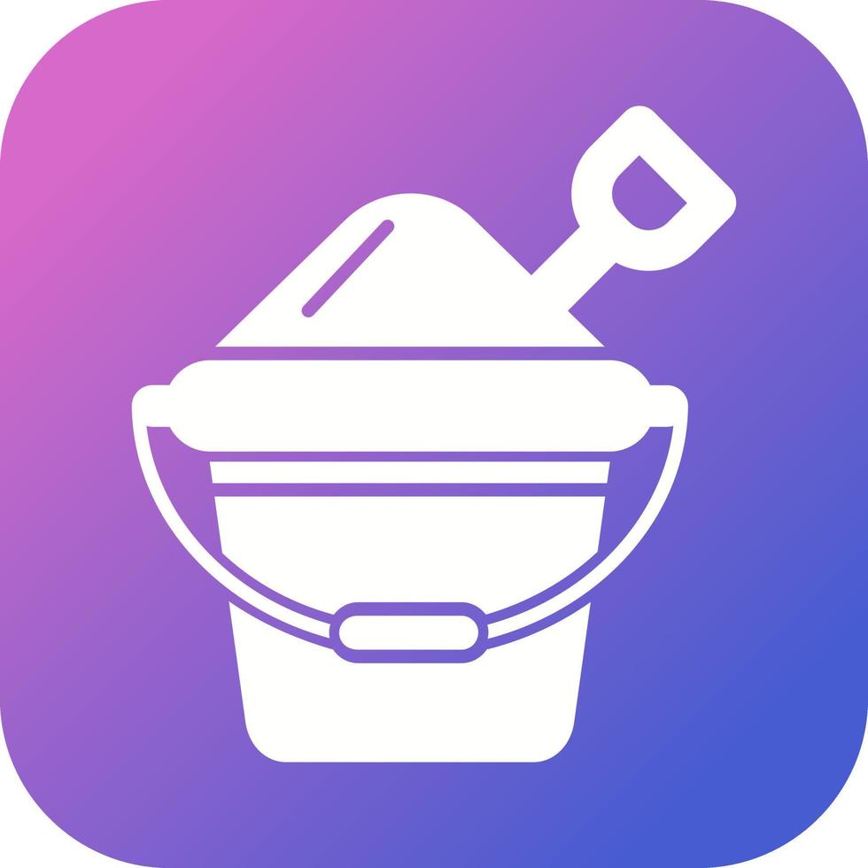 Sand Bucket Vector Icon