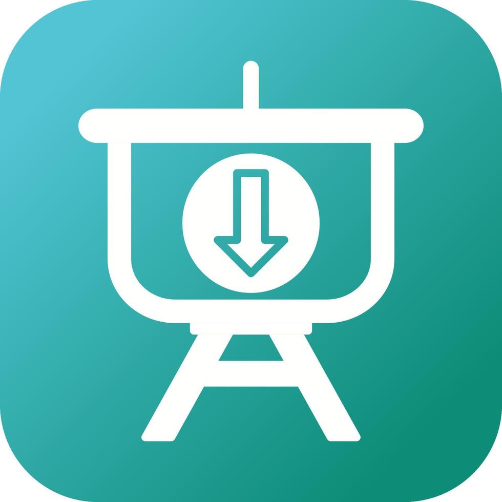 Downloading Presentation Vector Icon