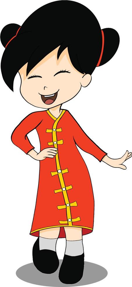 Chinesse new year cartoon illustration vector