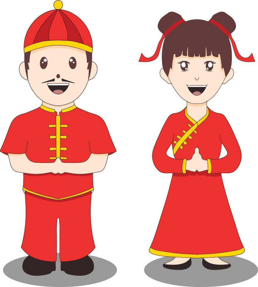 Chinesse new year cartoon illustration vector