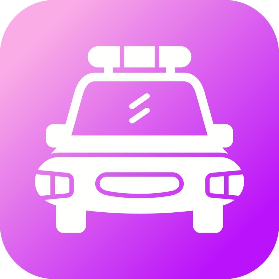 icono de vector de coche de policía