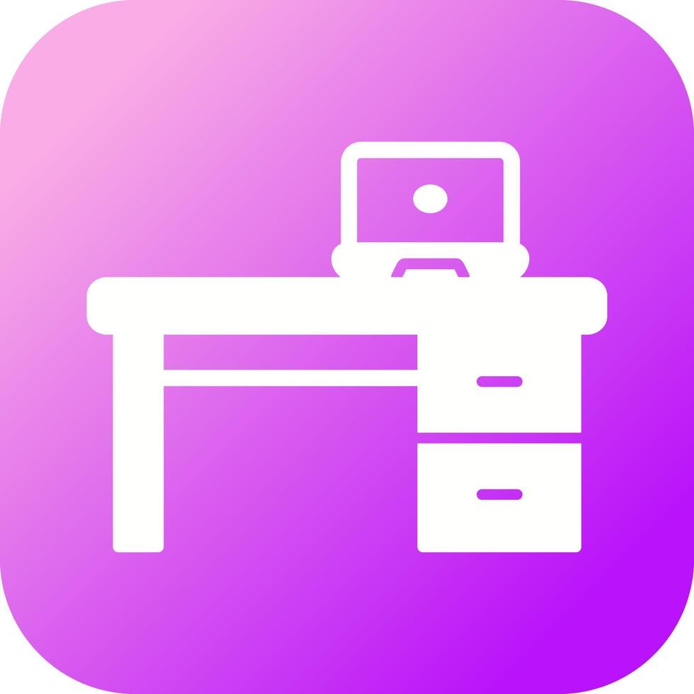 Office Desk Vector Icon