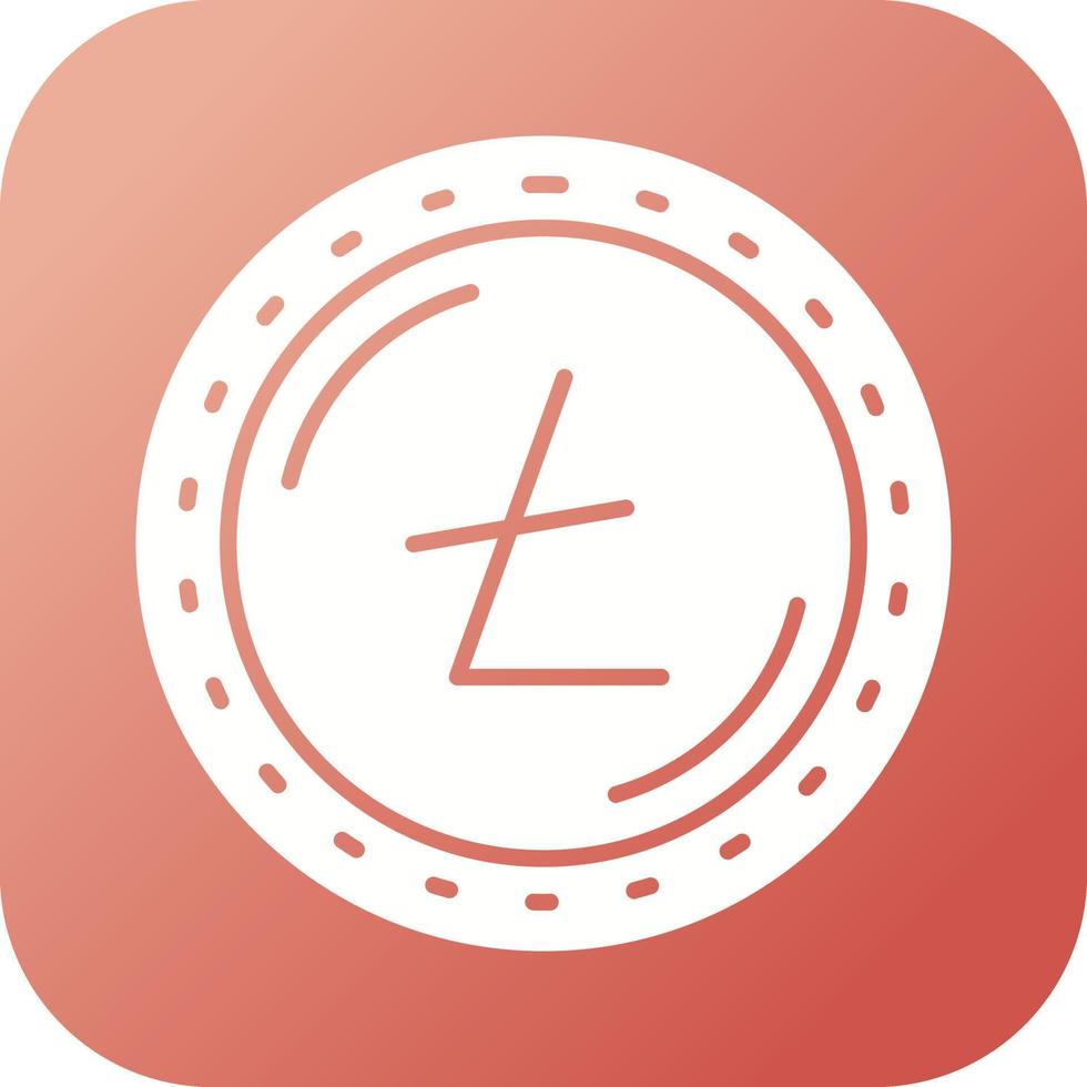 icono de vector de moneda litecoin