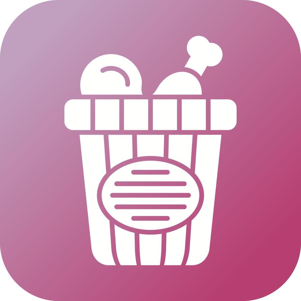 Chicken Bucket Vector Icon