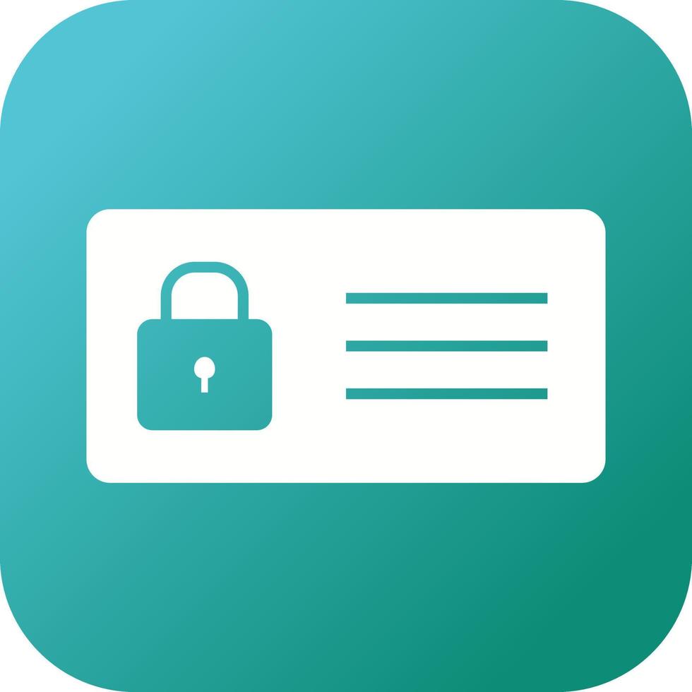 Protected Card Vector Icon