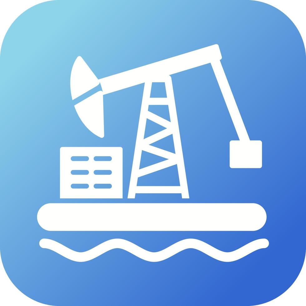 Oil Platform Vector Icon