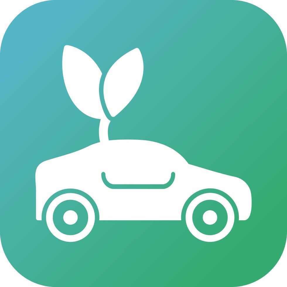 icono de vector de coche ecológico