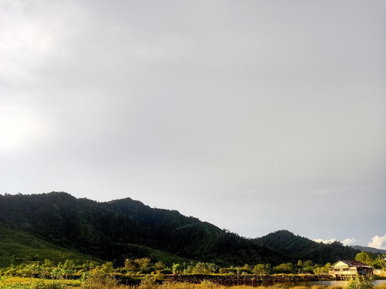 beautiful natural scenery of the beach at dusk photo